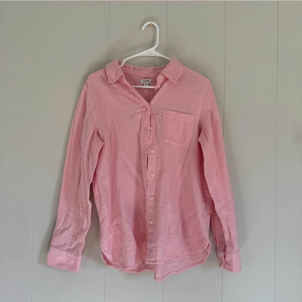 J Crew Pink Button Up